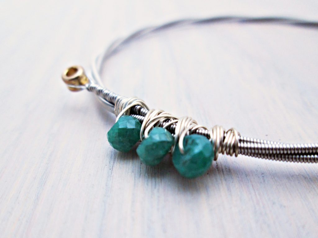 Born to Rock | Birthstone Guitar String Bracelet | the chestnut forge