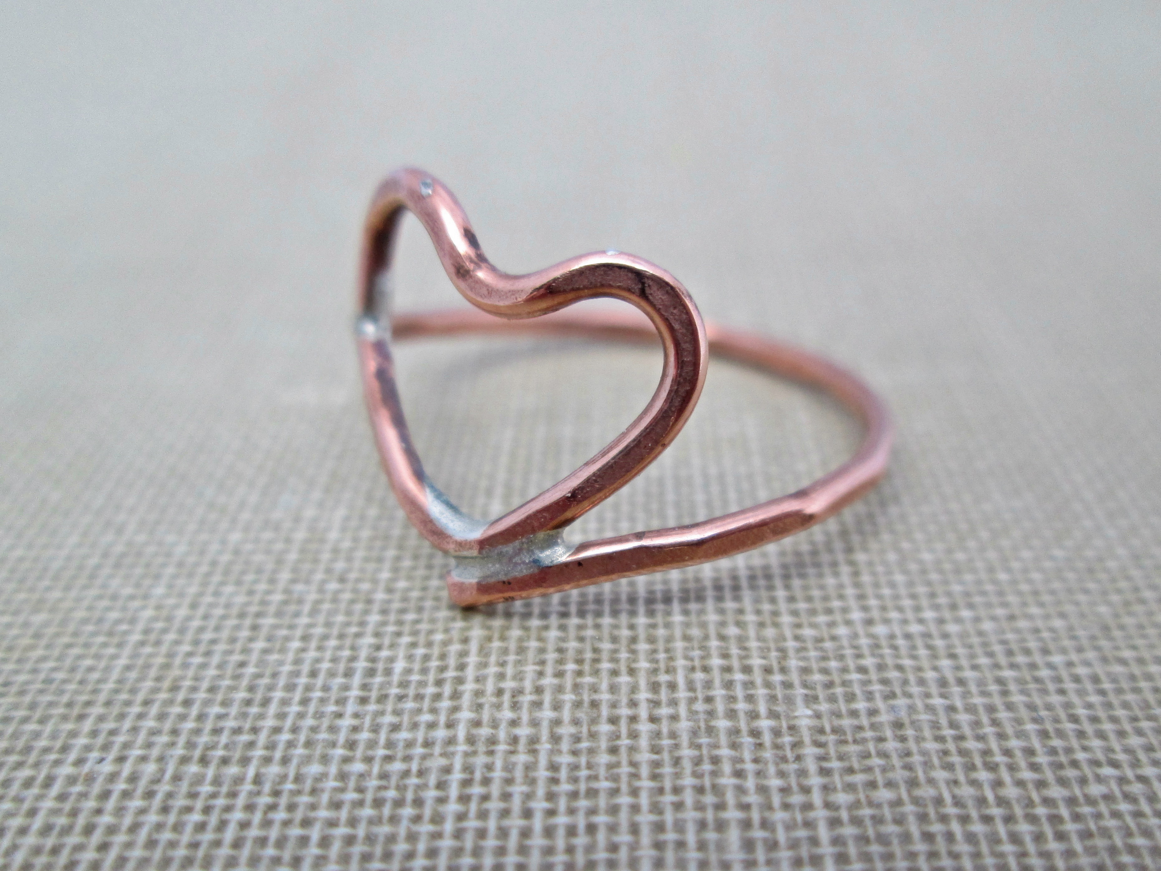 Asymmetrical Heart Ring - The Chestnut Forge